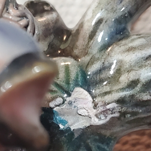 Vintage Thames Blue Bird Chick's in nest hand painted ceramic made in Japan - Picture 10 of 11